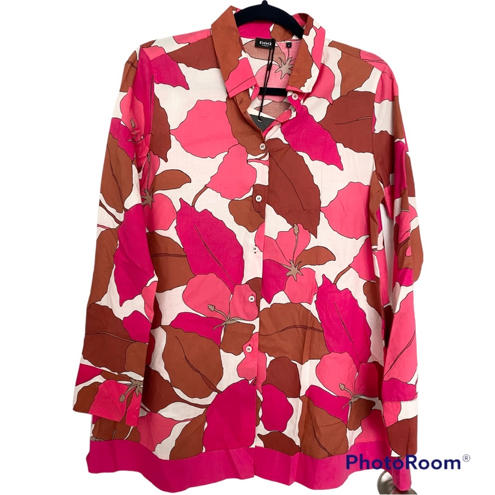 EMMA Marella Roncolo Blouse Cream Printed Button Down Printed